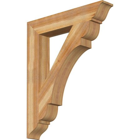 Ekena Millwork Olympic Traditional Rough Sawn Bracket, Western Red Cedar, 6"W x 36"D x 44"H BKT06X36X44OLY01RWR